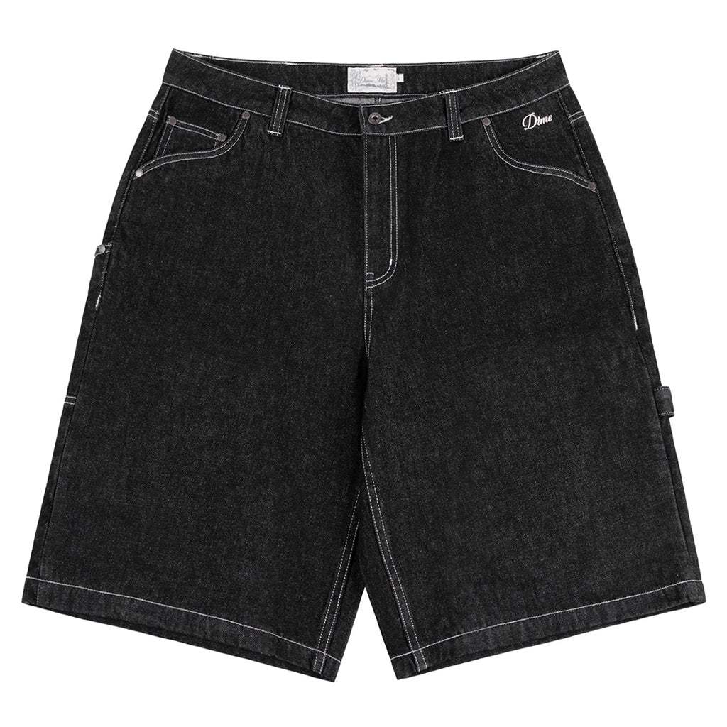 Classic Denim Shorts - Black Washed - Town City