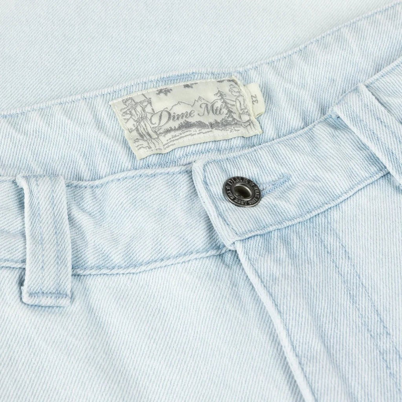 Classic Denim Shorts - Faded Blue - Town City