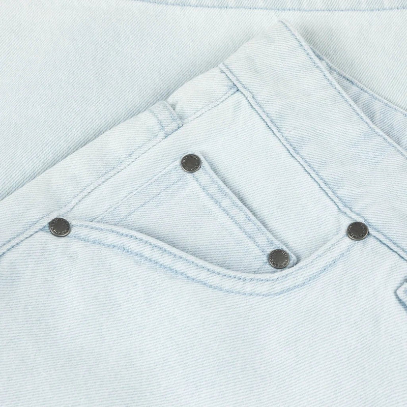 Classic Denim Shorts - Faded Blue - Town City