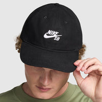 Club Unstructured Skate Cap - Black/White - Town City