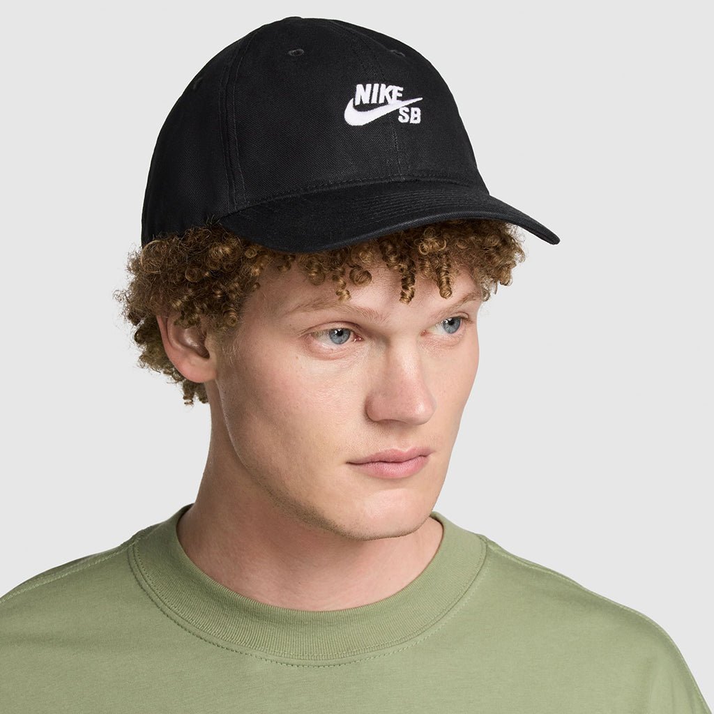 Club Unstructured Skate Cap - Black/White - Town City