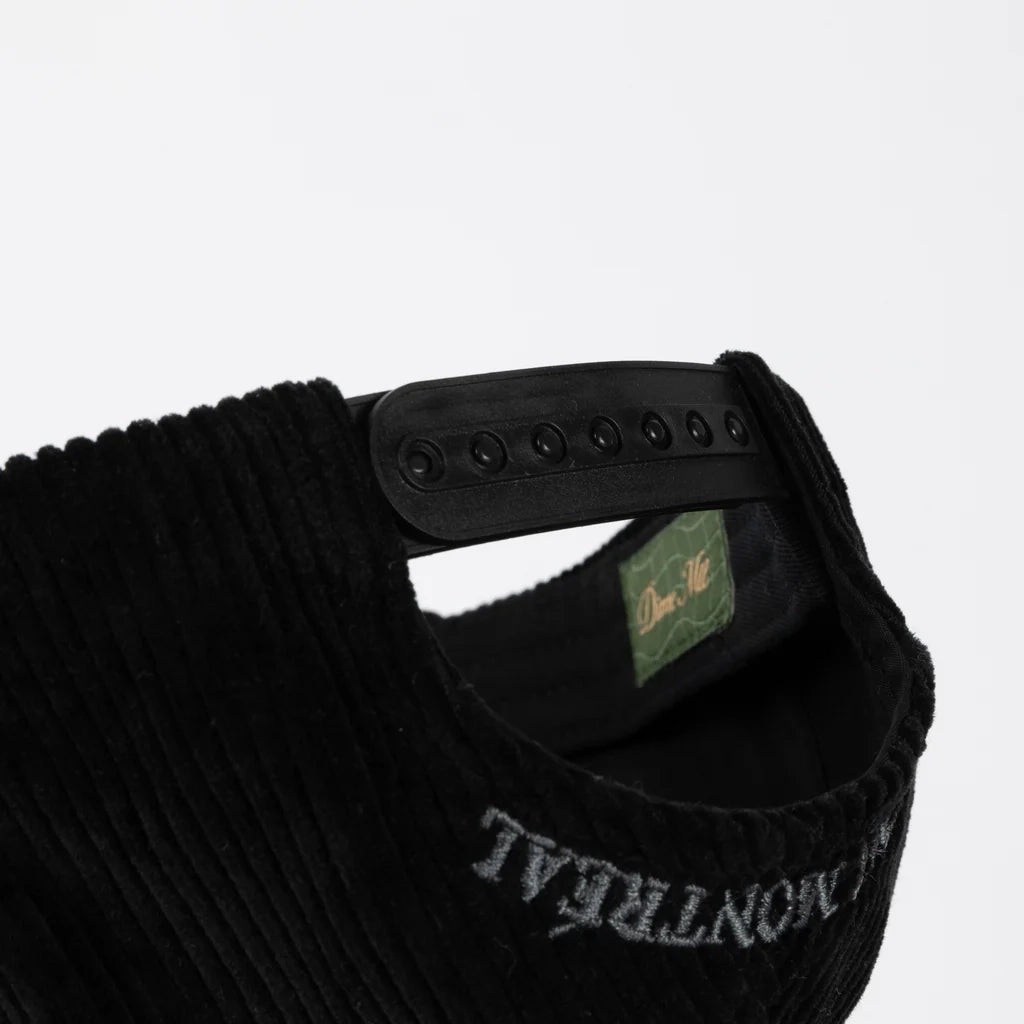 Cord Full Fit Hat - Black - Town City