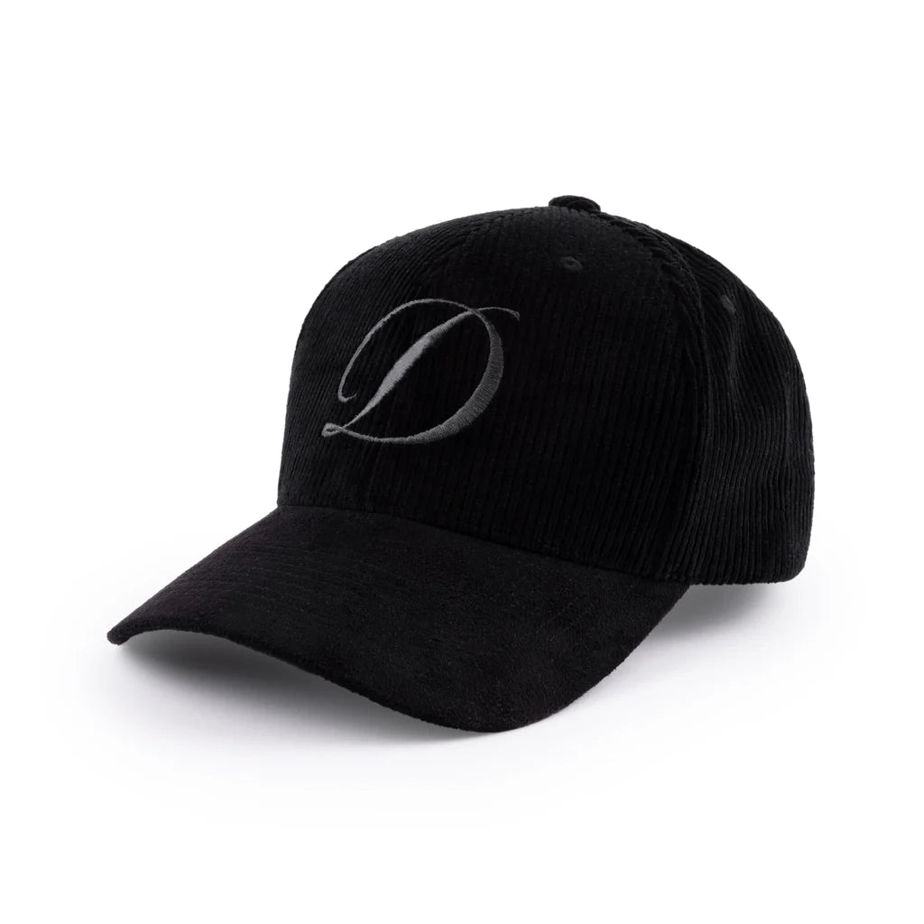 Cord Full Fit Hat - Black - Town City