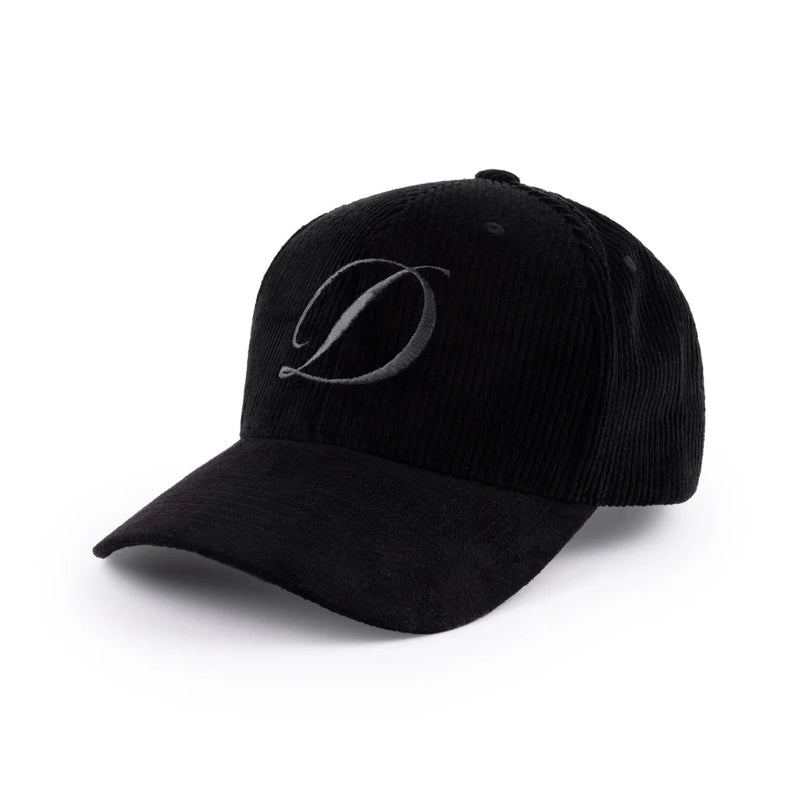 Cord Full Fit Hat - Black - Town City