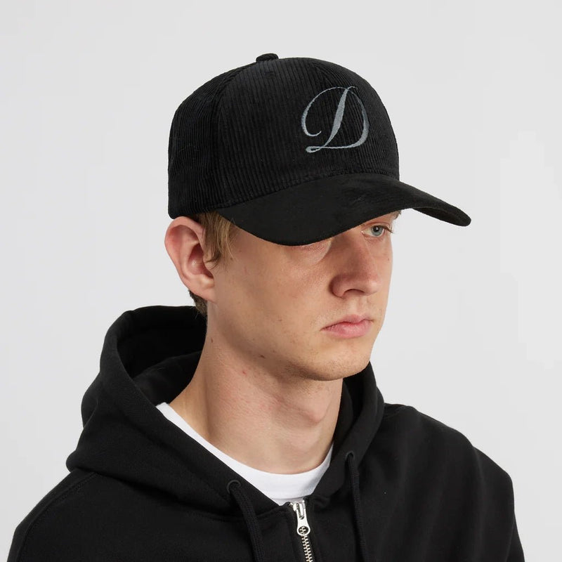 Cord Full Fit Hat - Black - Town City