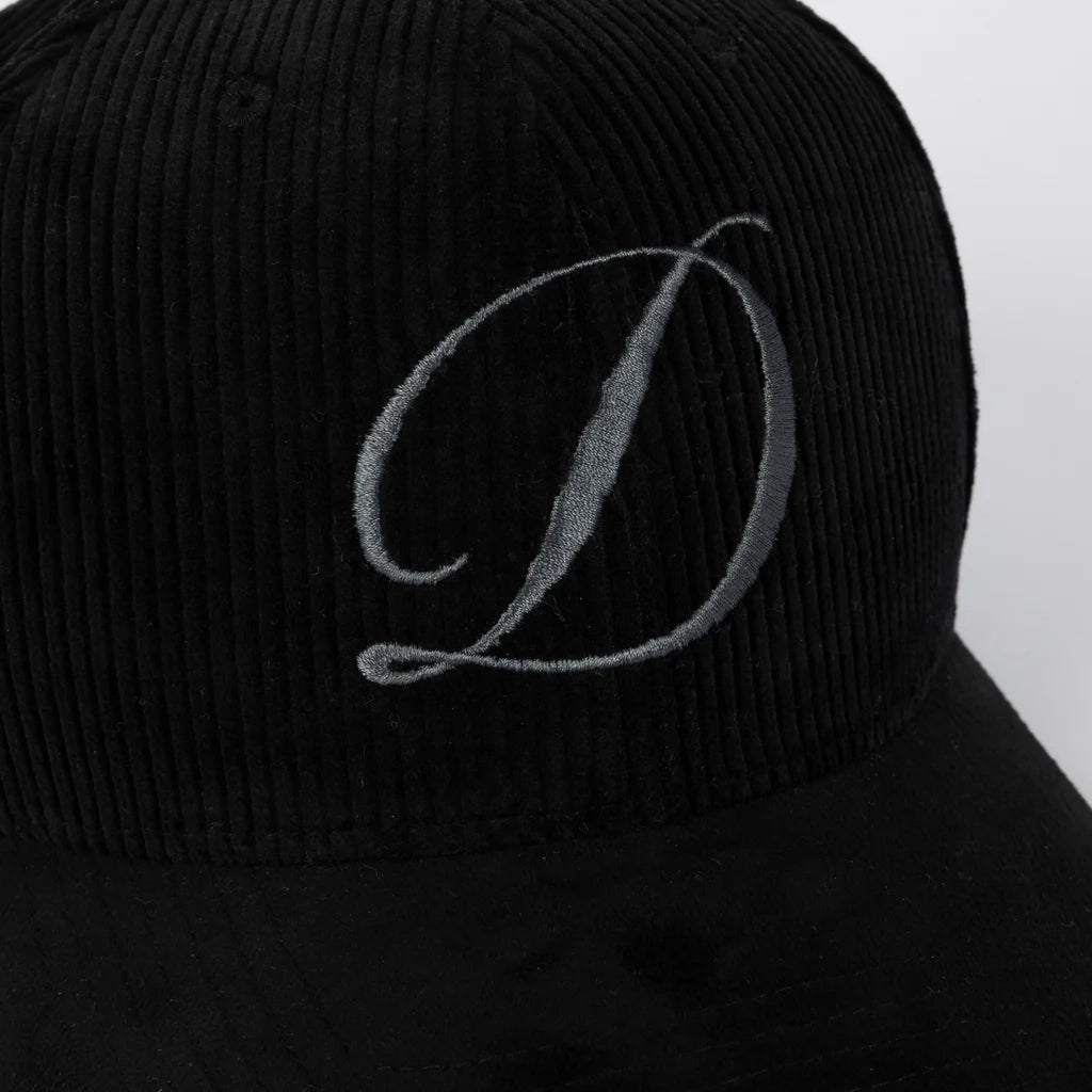 Cord Full Fit Hat - Black - Town City