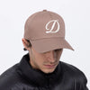 Cursive D Full Fit Cap - Tan - Town City