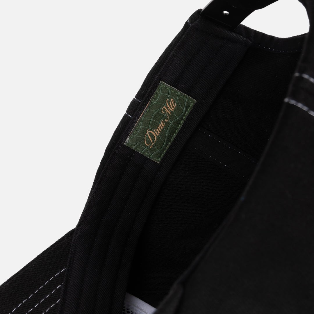 Cursive Denim Worker Cap - Black Washed - Town City