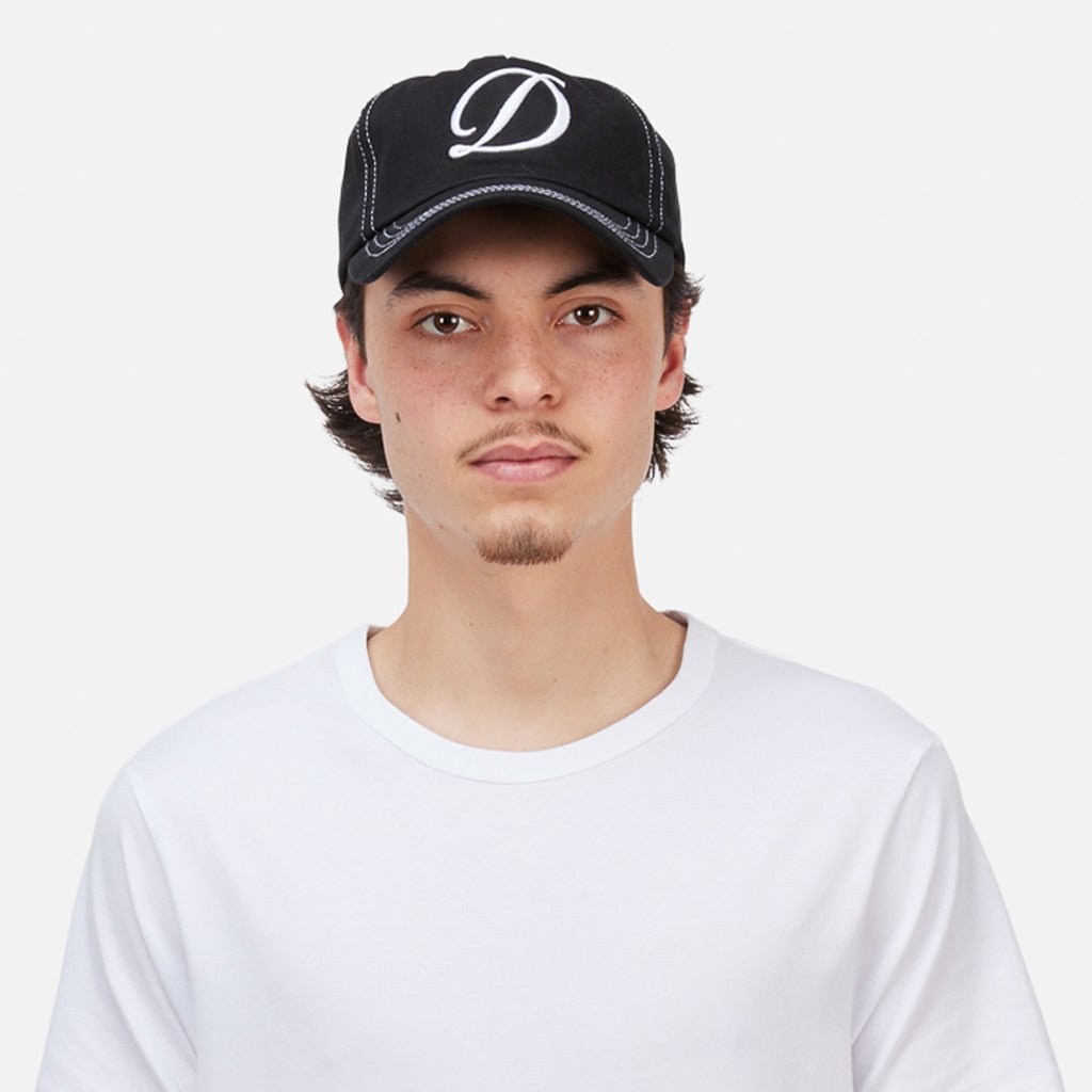 Cursive Denim Worker Cap - Black Washed - Town City