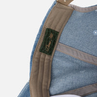 Cursive Denim Worker Cap - Blue Washed - Town City