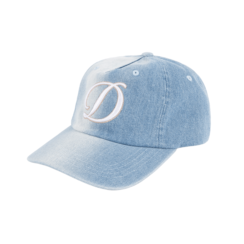 Cursive Denim Worker Cap - Blue Washed - Town City