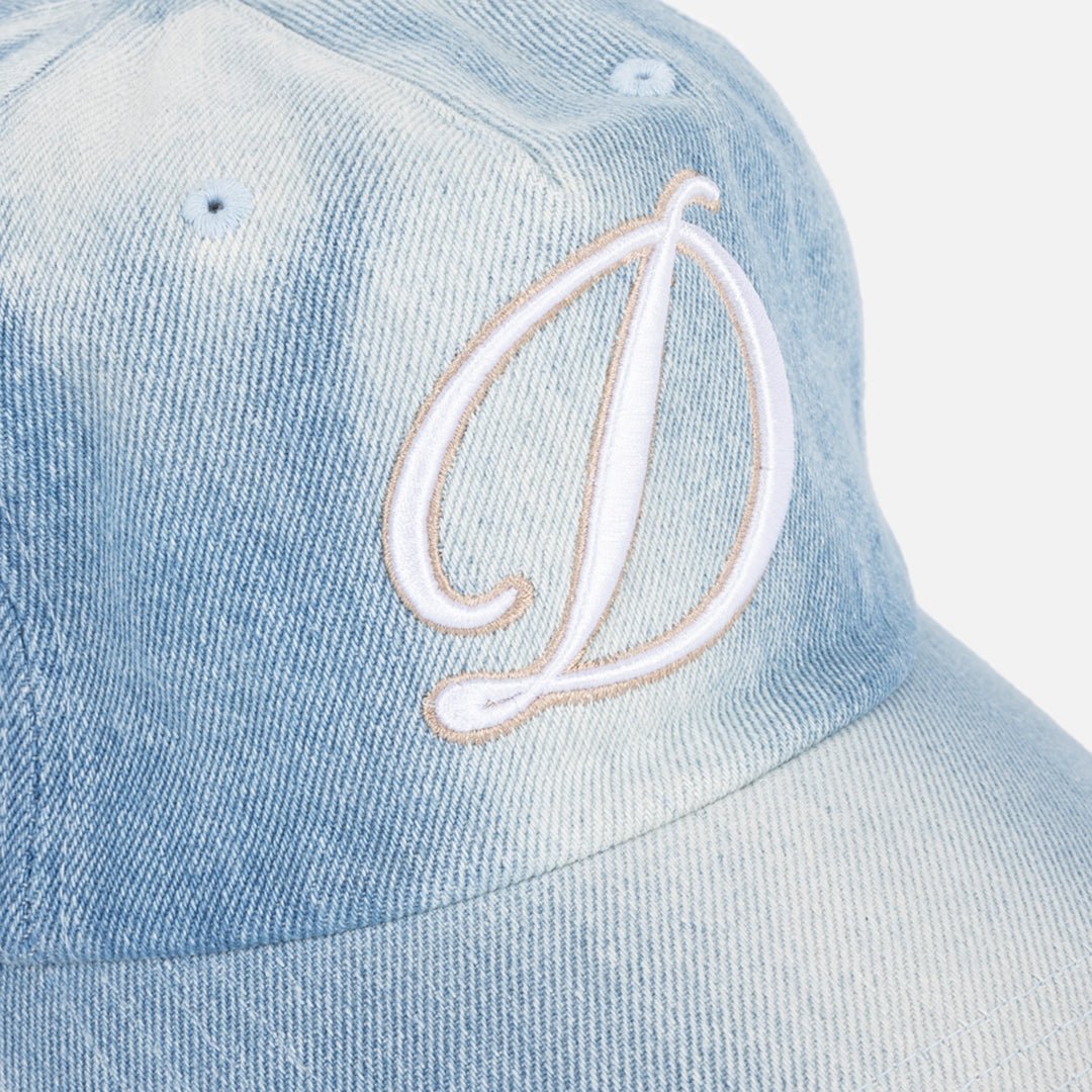 Cursive Denim Worker Cap - Blue Washed - Town City