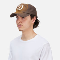 Cursive Denim Worker Cap - Brown Washed - Town City