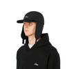 Cursive Earflap Cap - Black - Town City
