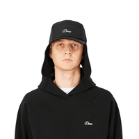 Cursive Earflap Cap - Black - Town City