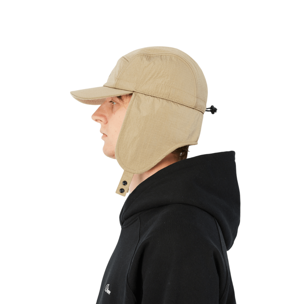 Cursive Earflap Cap - Tan - Town City