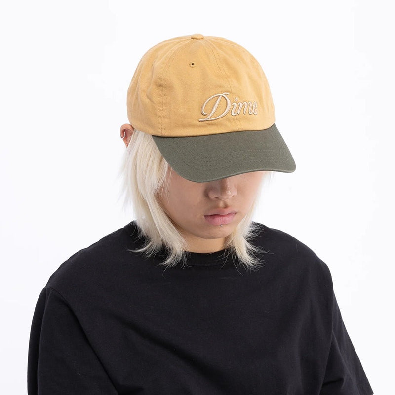 Cursive Low Pro Cap - Wheat/Green - Town City