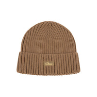 Cursive Rib Beanie - Coffee - Town City