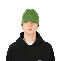 Cursive Rib Beanie - Khaki Green - Town City