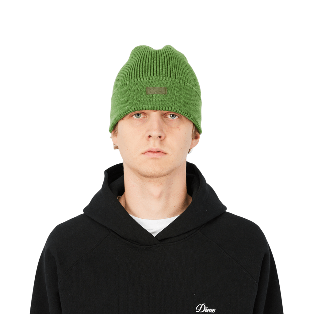 Cursive Rib Beanie - Khaki Green - Town City