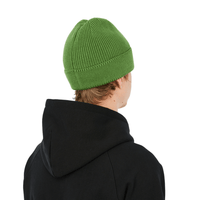 Cursive Rib Beanie - Khaki Green - Town City