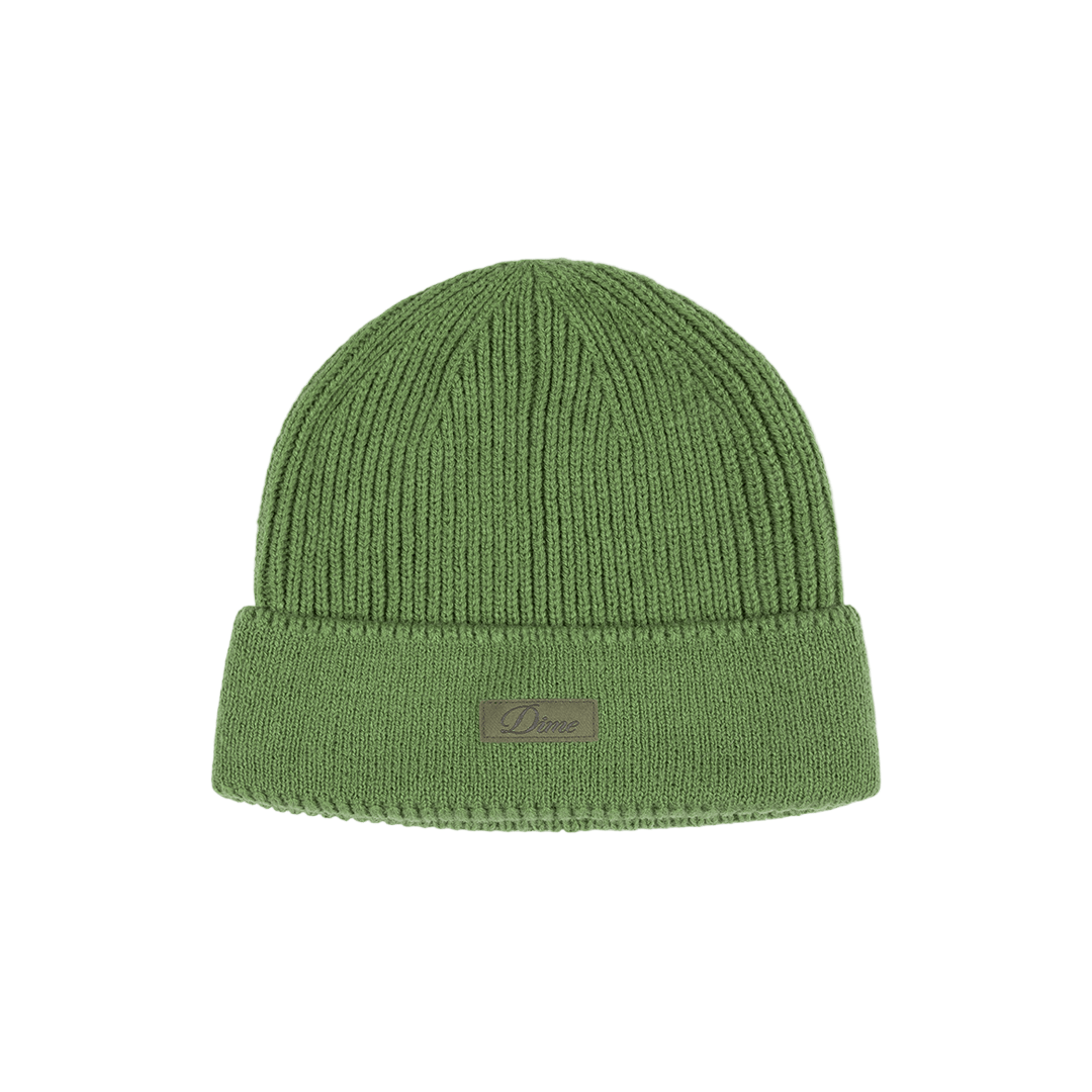 Cursive Rib Beanie - Khaki Green - Town City