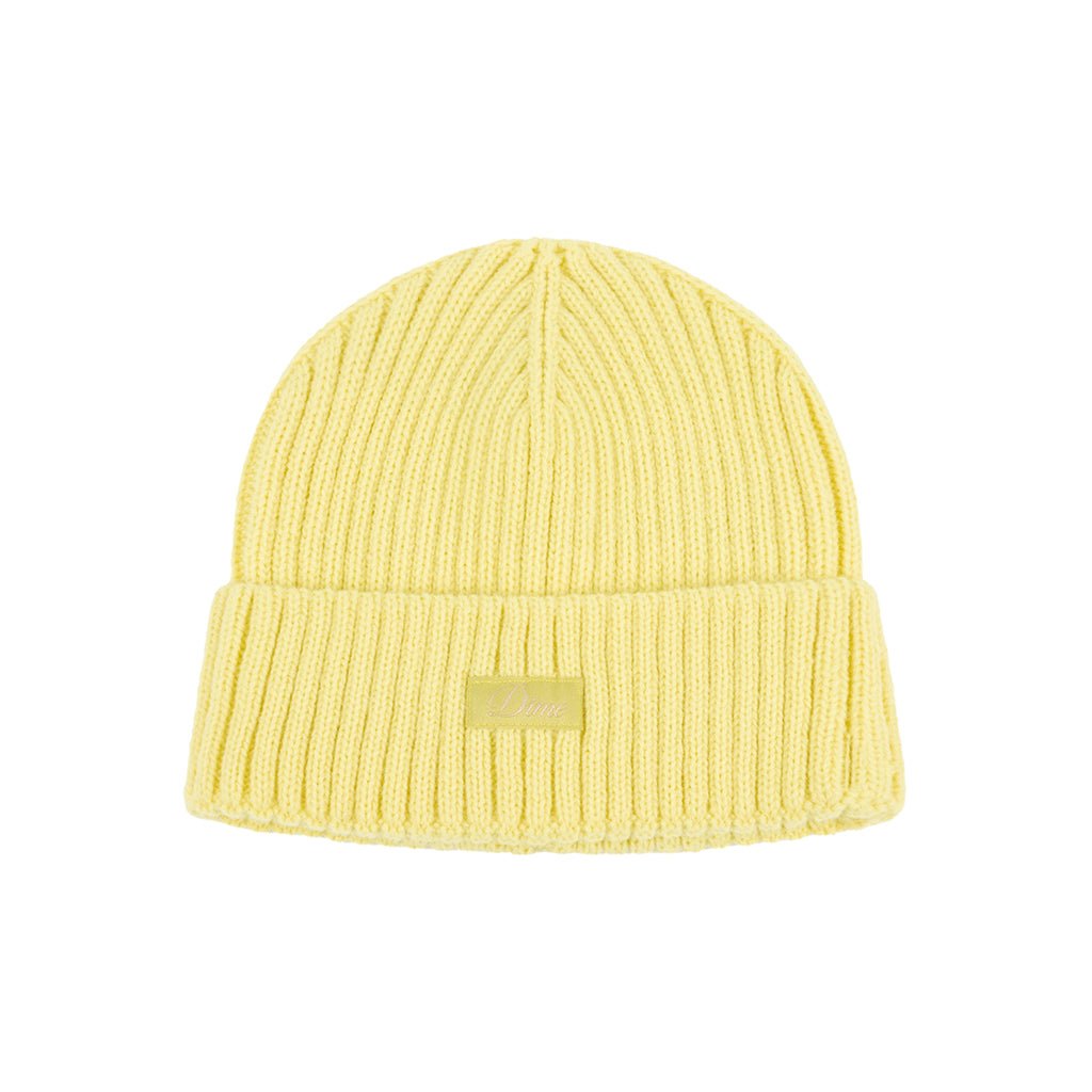 Cursive Rib Beanie - Neon Yellow - Town City