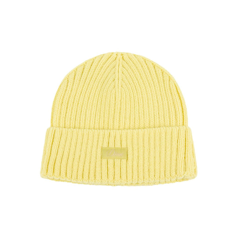 Cursive Rib Beanie - Neon Yellow - Town City