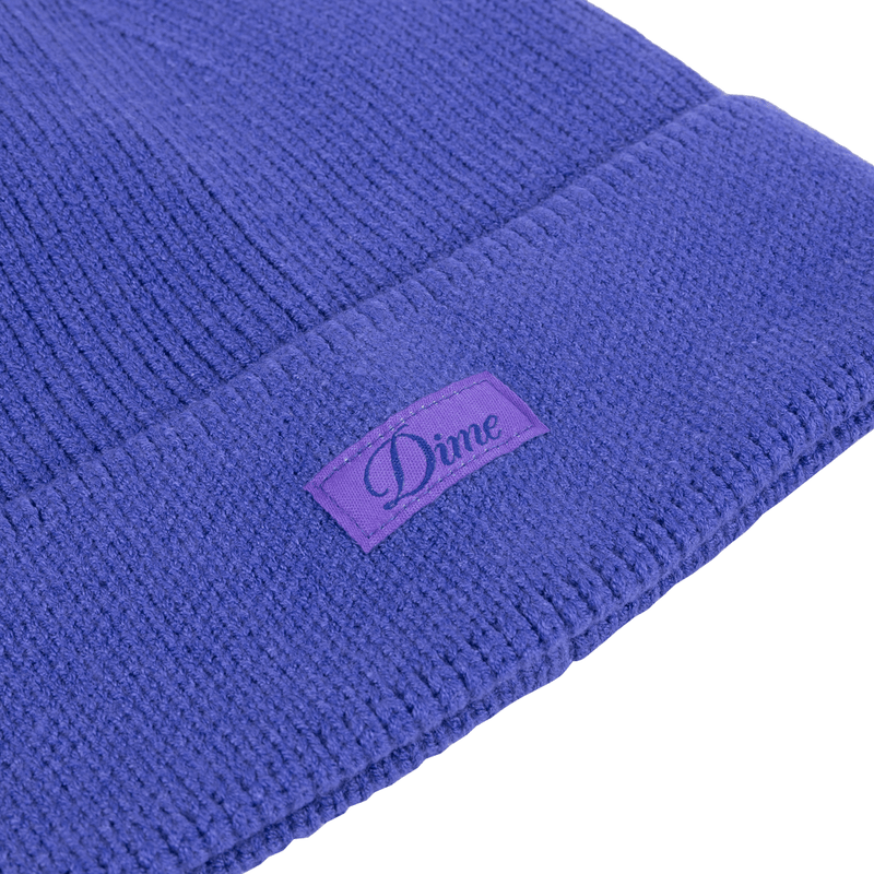 Cursive Rib Beanie - Purple - Town City