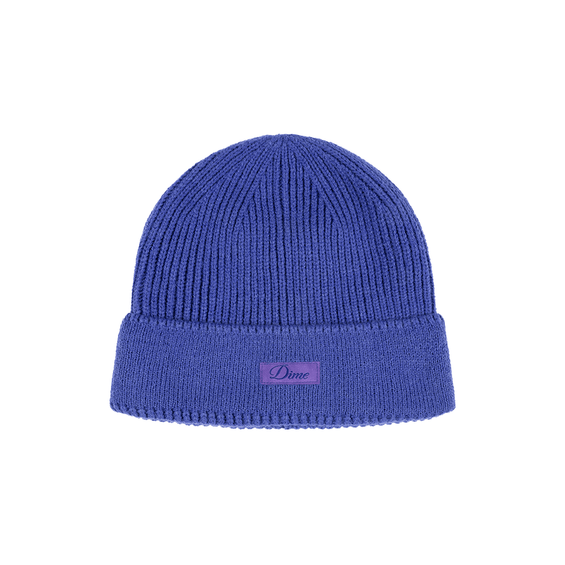 Cursive Rib Beanie - Purple - Town City