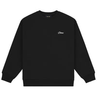 Cursive Small Logo Crewneck - Black - Town City