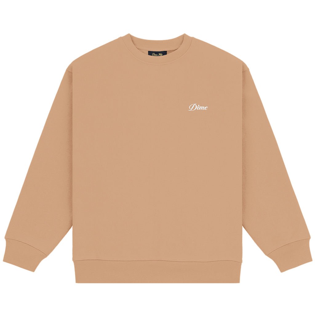Cursive Small Logo Crewneck - Hazelnut - Town City