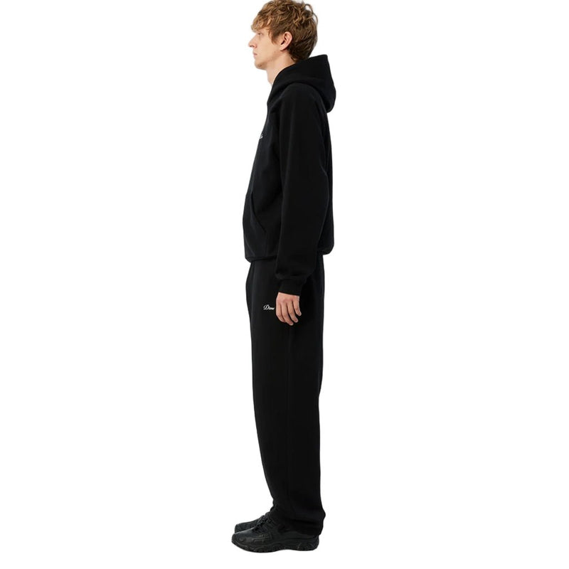 Cursive Small Logo Hoodie - Black - Town City