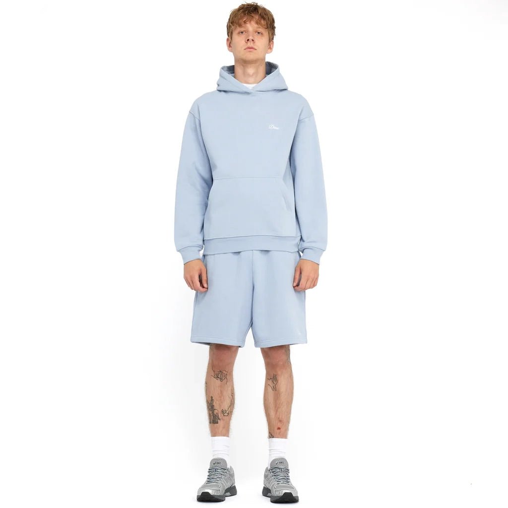 Cursive Small Logo Hoodie - Blue Fog - Town City