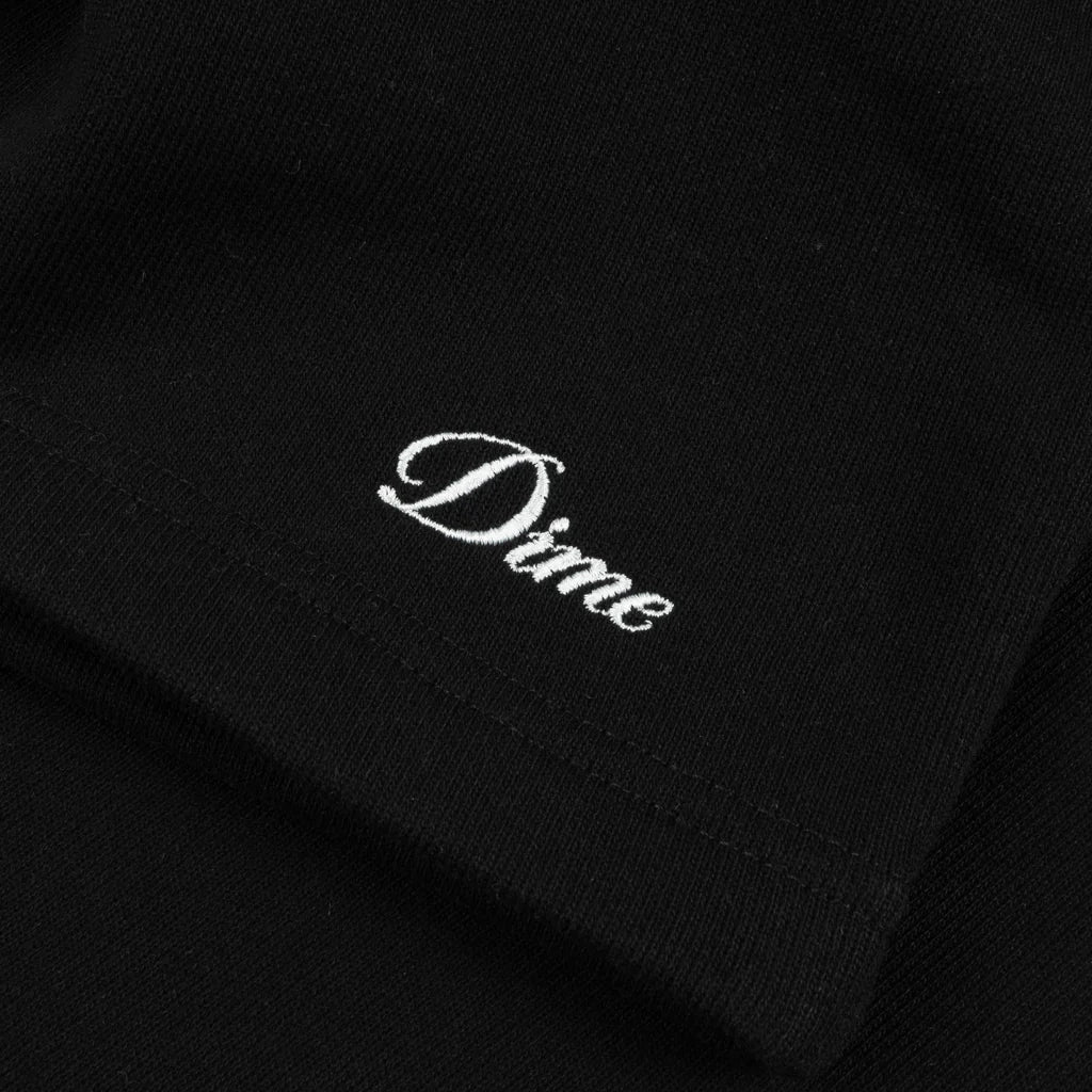 Cursive Small Logo Sweatshorts - Black - Town City