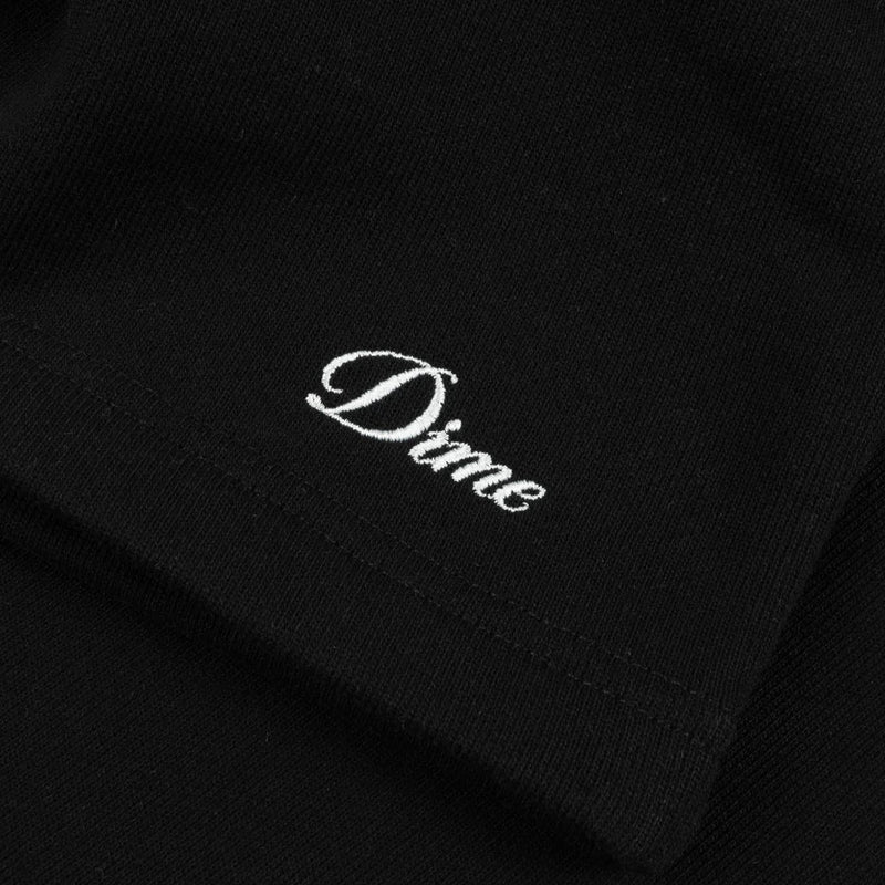 Cursive Small Logo Sweatshorts - Black - Town City