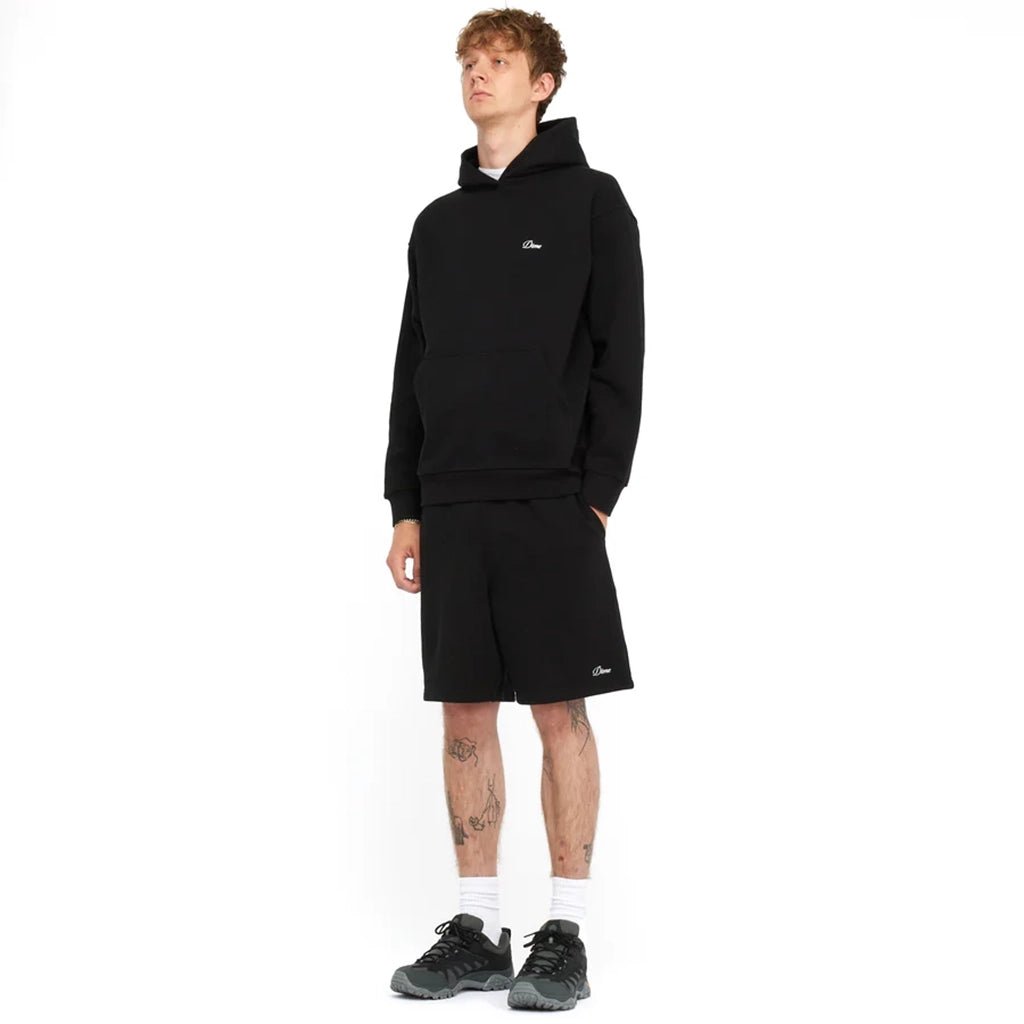 Cursive Small Logo Sweatshorts - Black - Town City