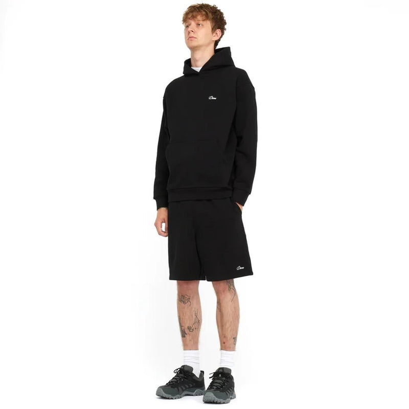 Cursive Small Logo Sweatshorts - Black - Town City