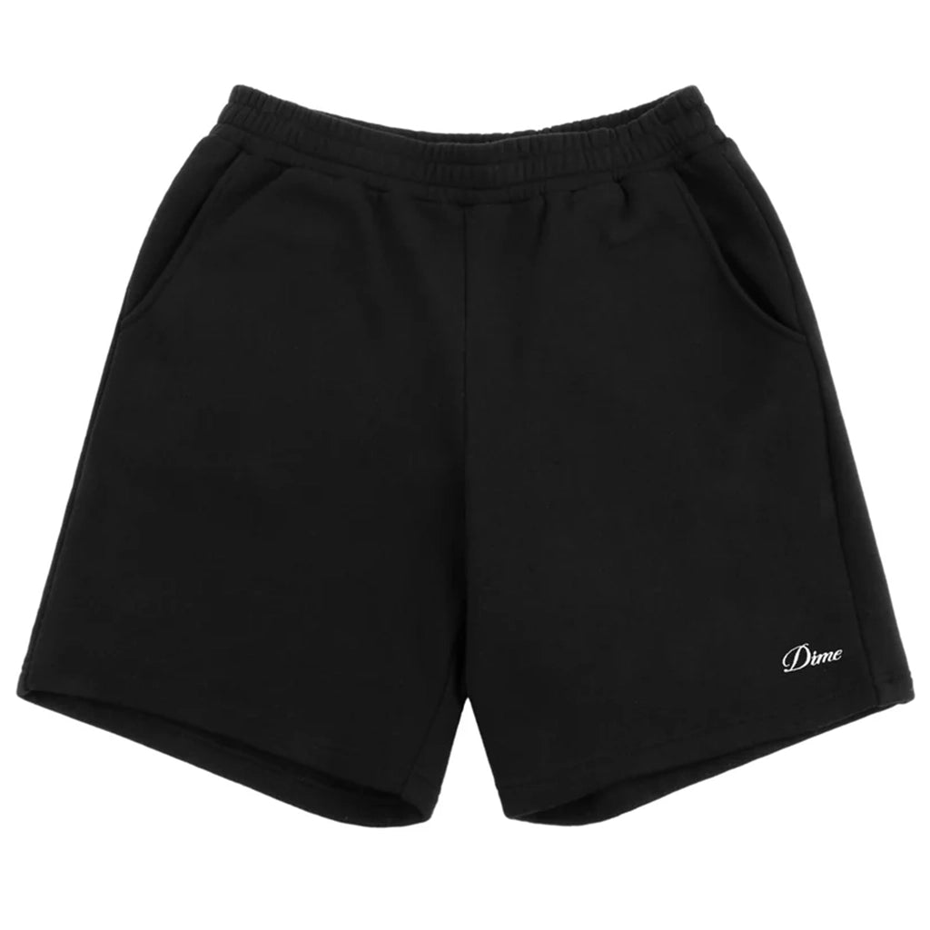 Cursive Small Logo Sweatshorts - Black - Town City