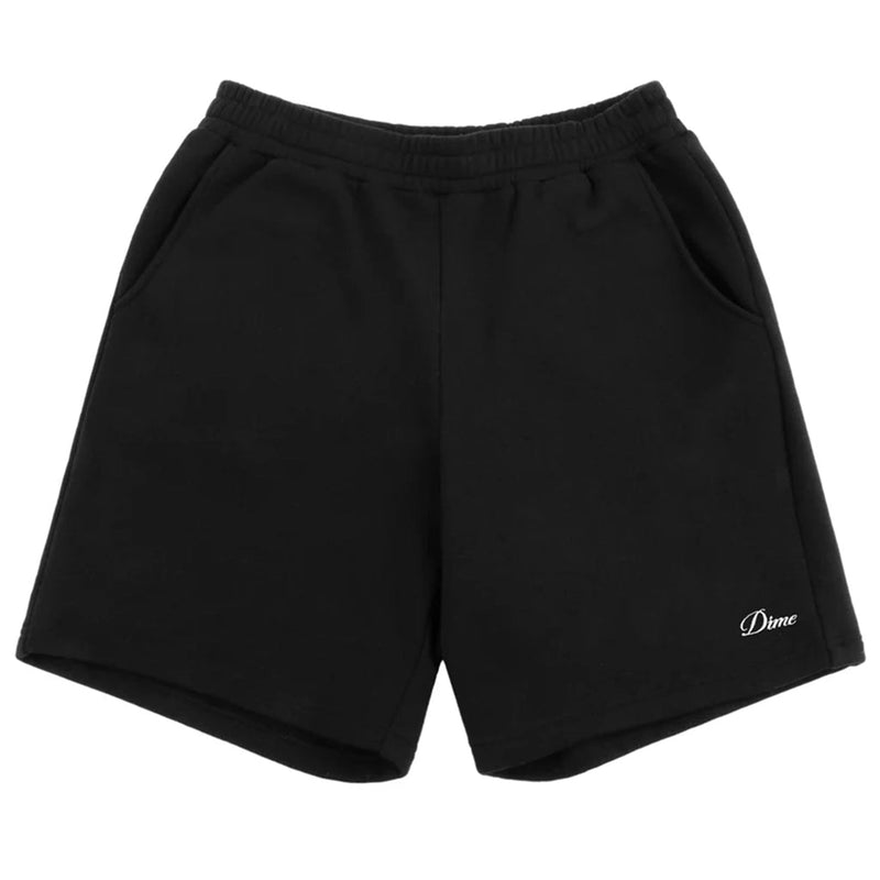 Cursive Small Logo Sweatshorts - Black - Town City
