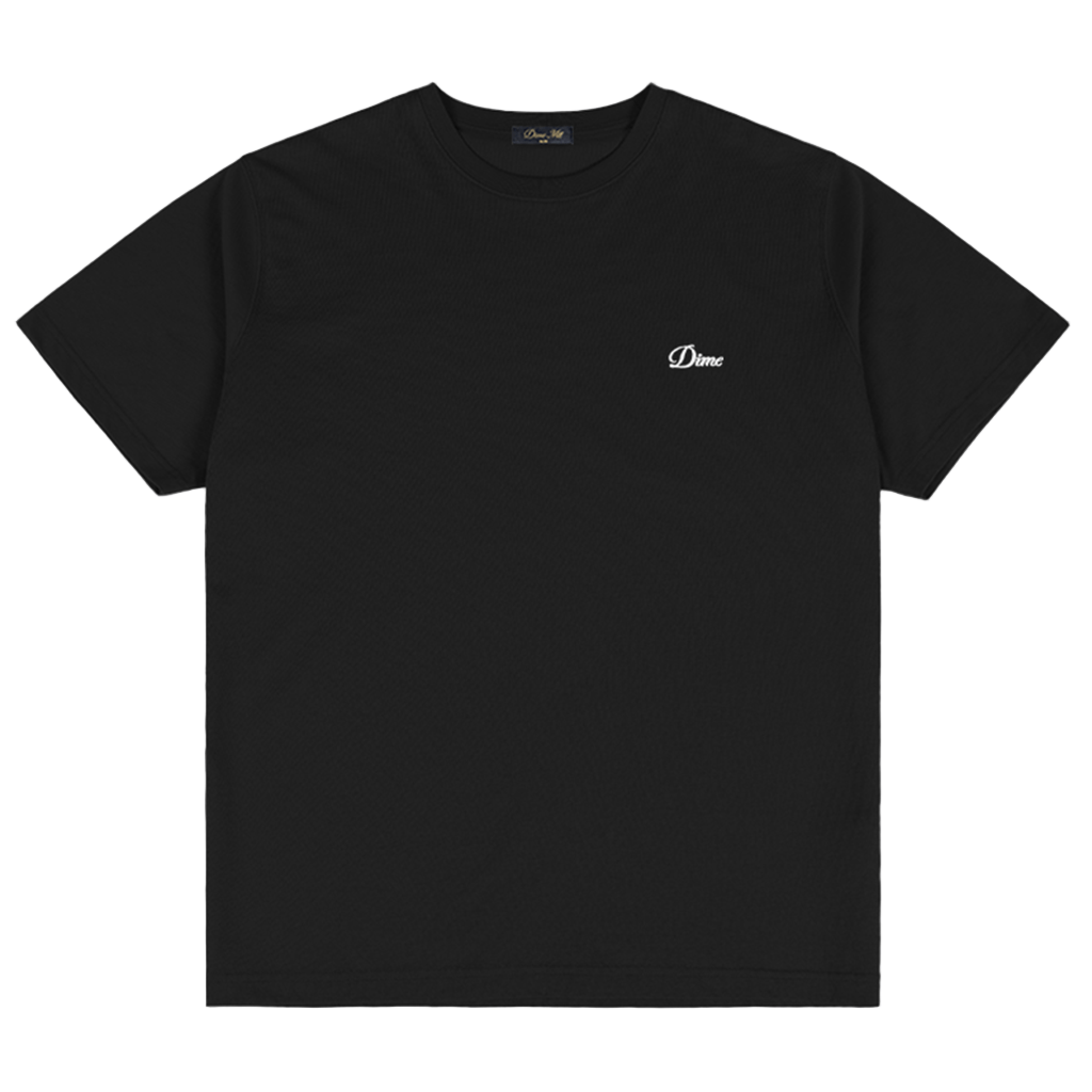 Cursive Small Logo T-Shirt - Black - Town City