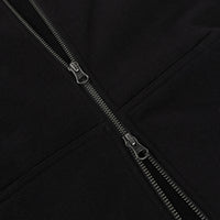 Cursive Small Logo Zip Hoodie - Black - Town City