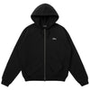 Cursive Small Logo Zip Hoodie - Black - Town City