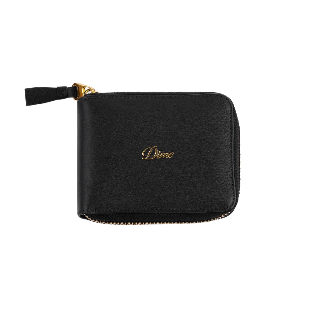Cursive Zip Wallet - Black - Town City