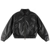 Debossed Wavy Jacket - Black - Town City