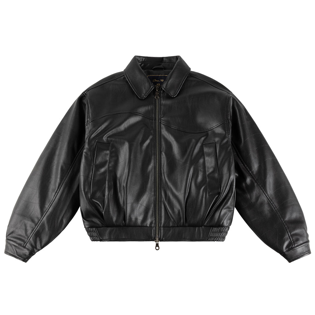 Debossed Wavy Jacket - Black - Town City