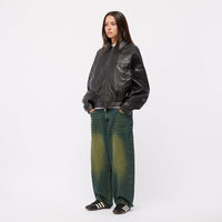 Debossed Wavy Jacket - Black - Town City
