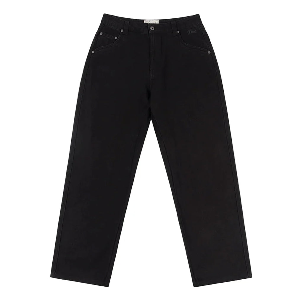 Relaxed Denim Pants - Black