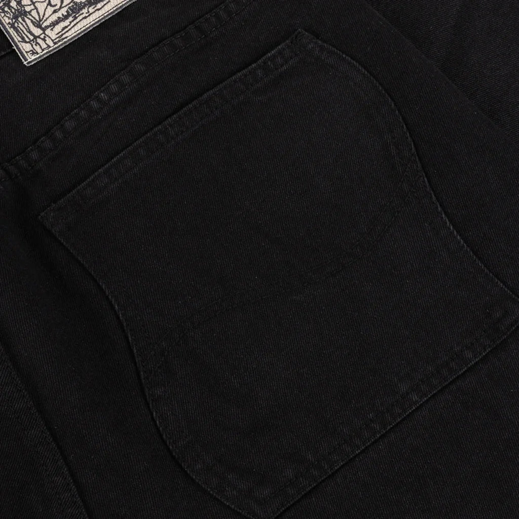 Relaxed Denim Pants - Black