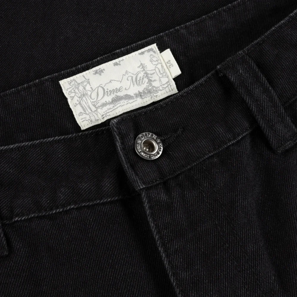 Relaxed Denim Pants - Black